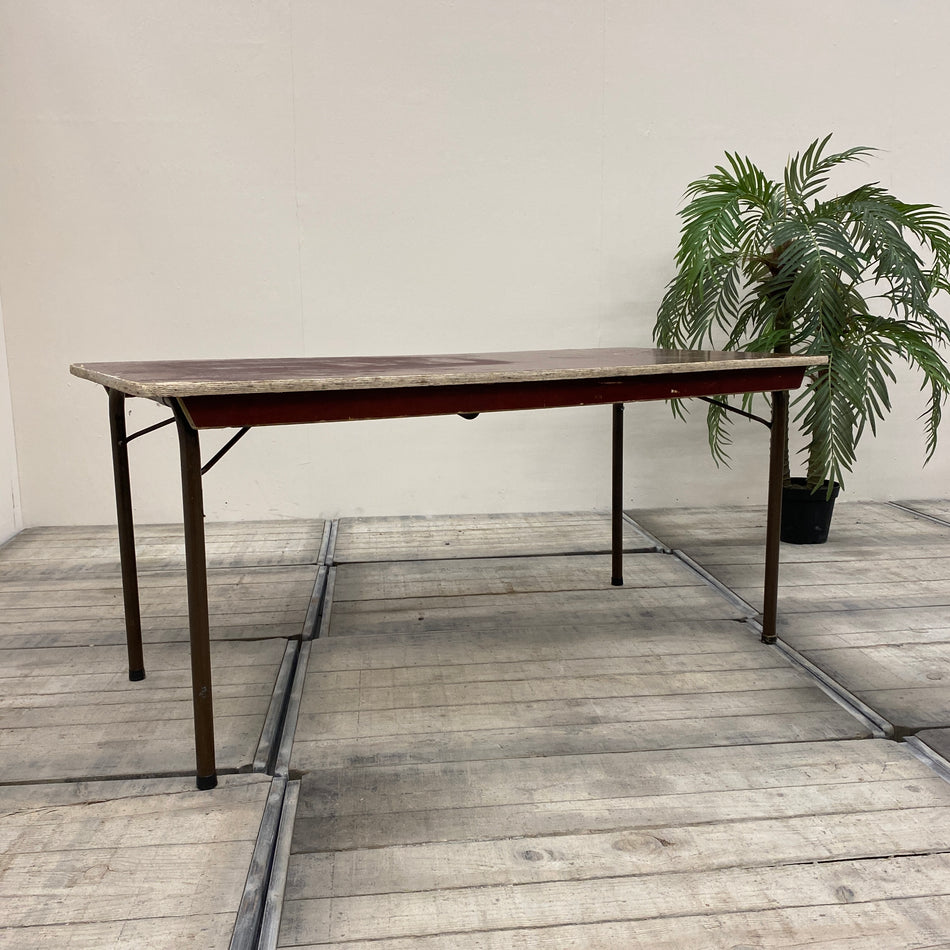 Klapptisch braun Holz Metall 160x80 Tisch gebraucht