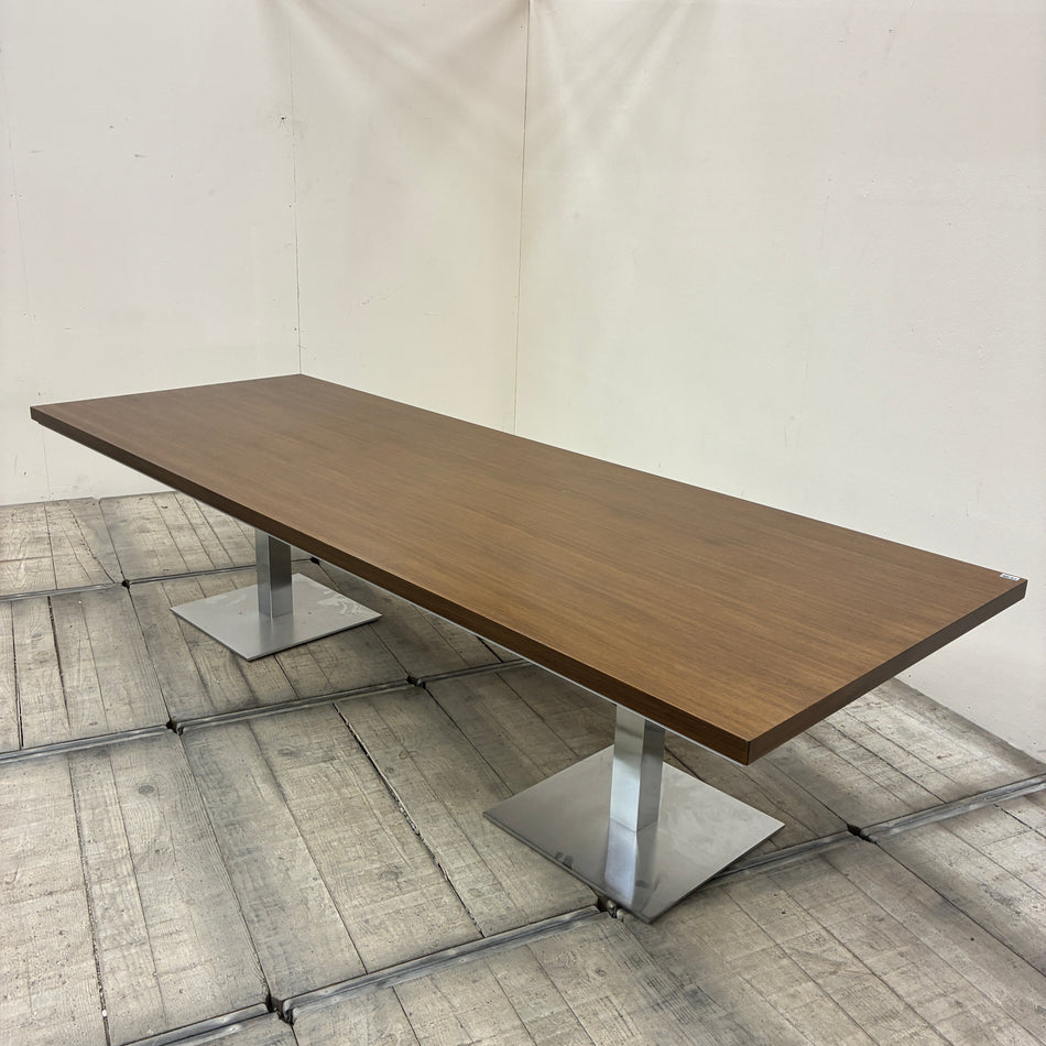 Walter Knoll Konferenztisch Besprechungstisch Walnuss Edelstahl 300cm Tisch Gebraucht