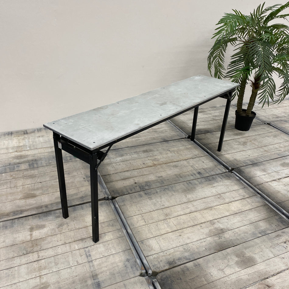 Burgess Klapptisch Grau Metall Schmal 183cm Tisch Gebraucht