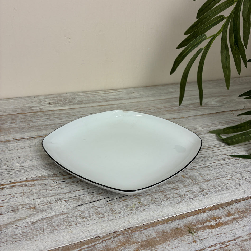 Seltmann Weiden Lido Frühstücksteller eckig 20 cm Black Line