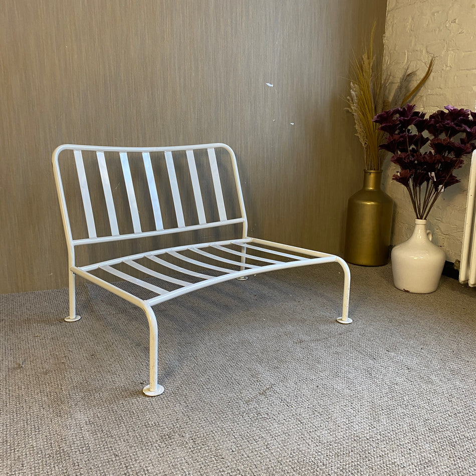 Weißer Metall Gartenbank Outdoor modern gebraucht