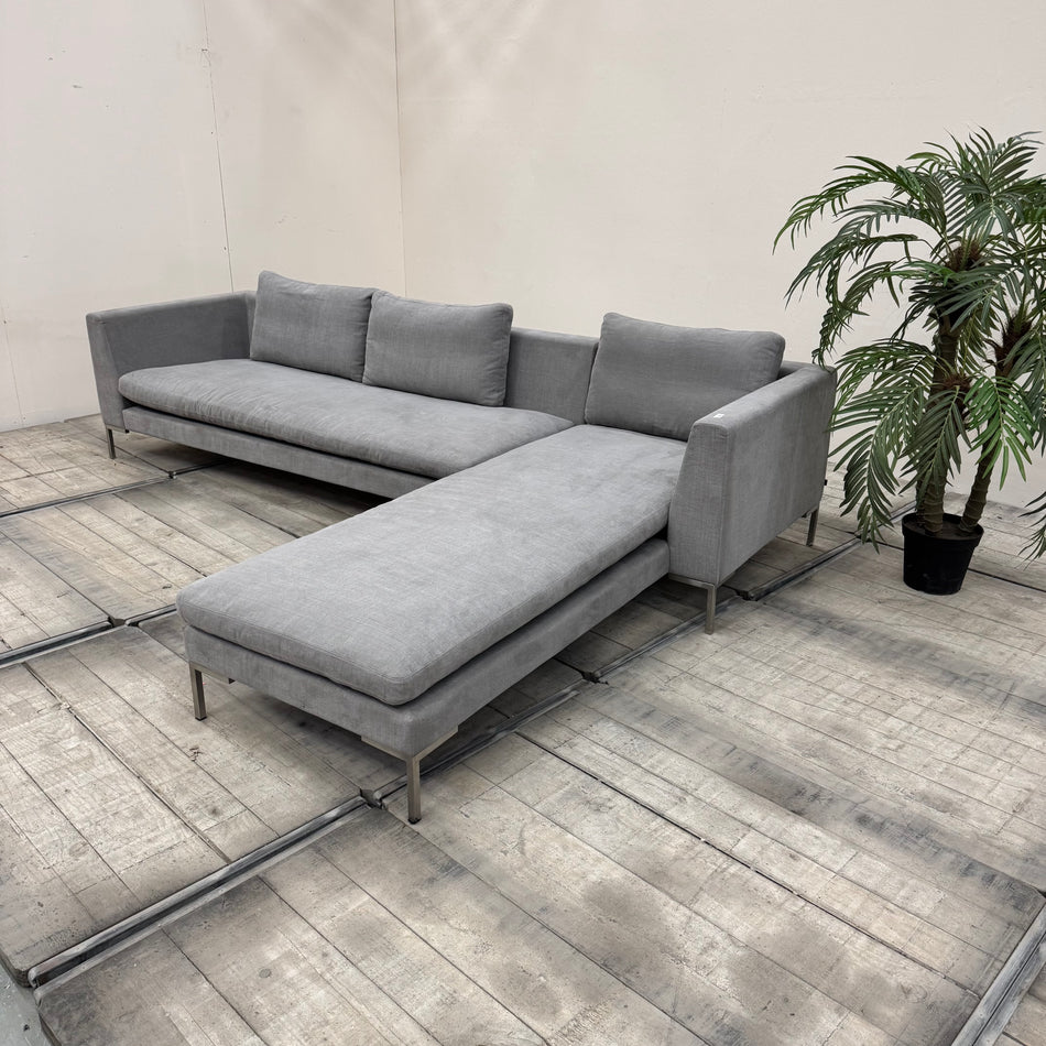 Søren Lund Design Ecksofa Hellgrau L-Form Couch Skandi