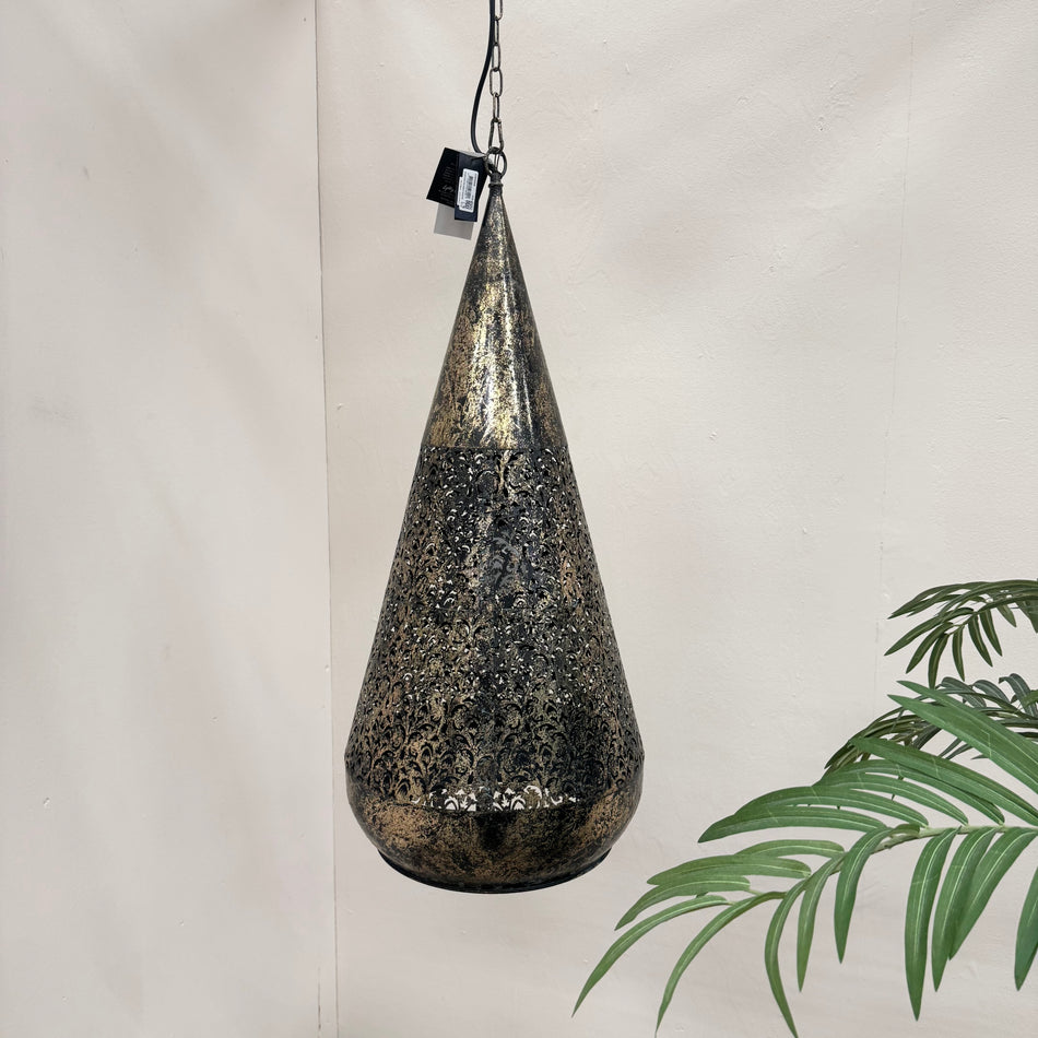 PTMD Moxie Lampe gold Metall Pendelleuchte Deckenlampe