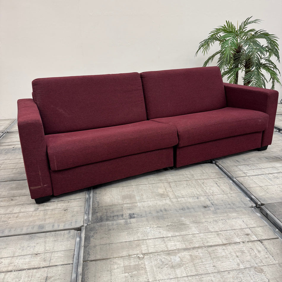 Schlafsofa Rot Stoff Sofa Ausziehbar Couch Gebraucht