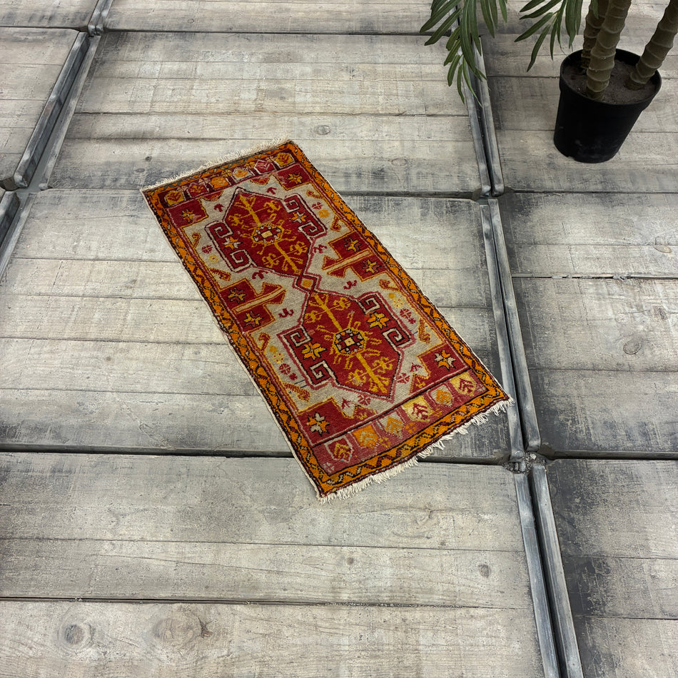 Orientalischer Teppich Vintage 46x100 Gemustert