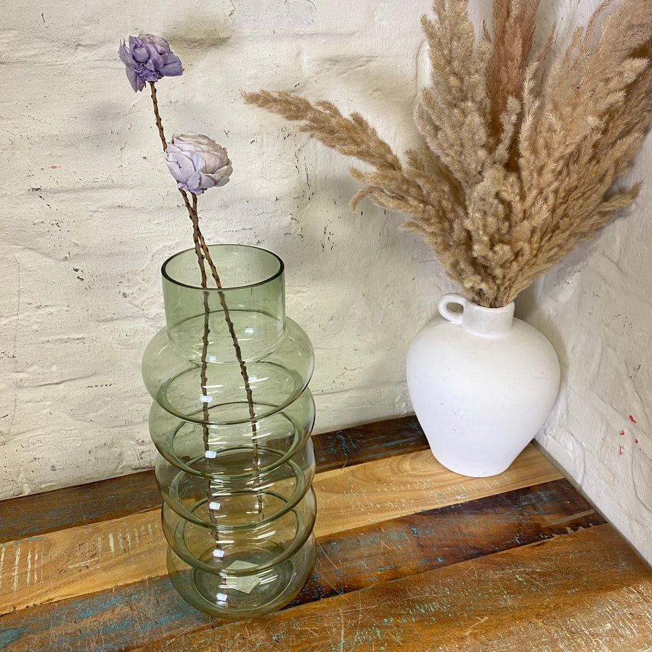 Countryfield Vase Nikky L grün Glas 35cm Blumenvase