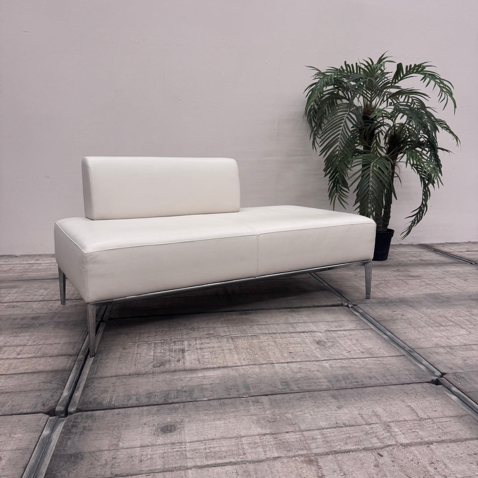 Walter Knoll Couch Weiß Leder Designklassiker 2 Sitzer Sofa Gebraucht
