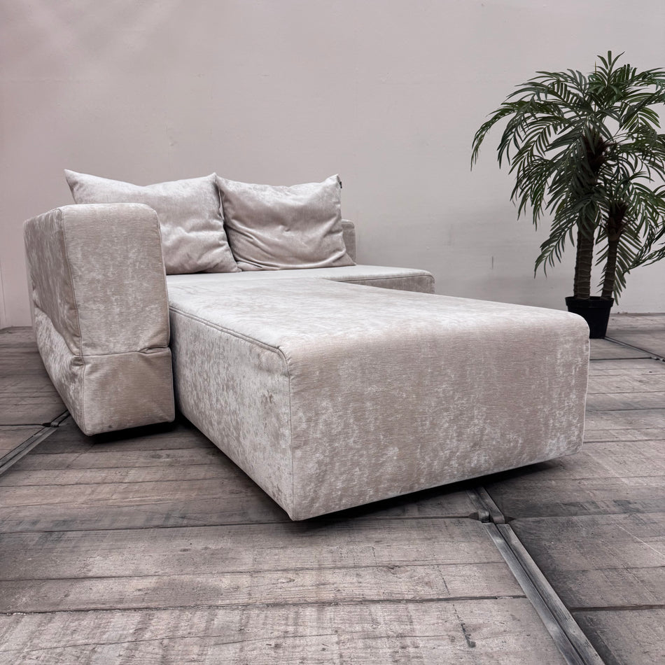 Freistil Rolf Benz Ecksofa Beige Stoff Designer Couch mit Ottomane Gebraucht