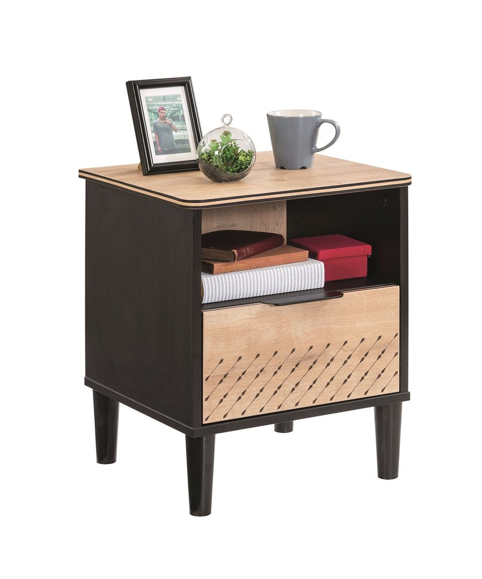 Cilek BLACK Nachttisch Schwarz / Beige