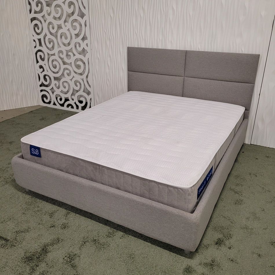 Sleep.8 Orlando Brera 57 Doppelbett neuwertig 160x200 inkl Matratze & Lattenrost grau Polsterbett