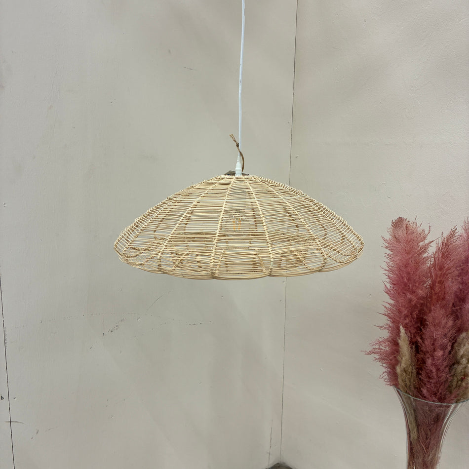 KidsDepot Zandi Deckenlampe Hängeleuchte Rattan Bambus Boho Natur Lampe