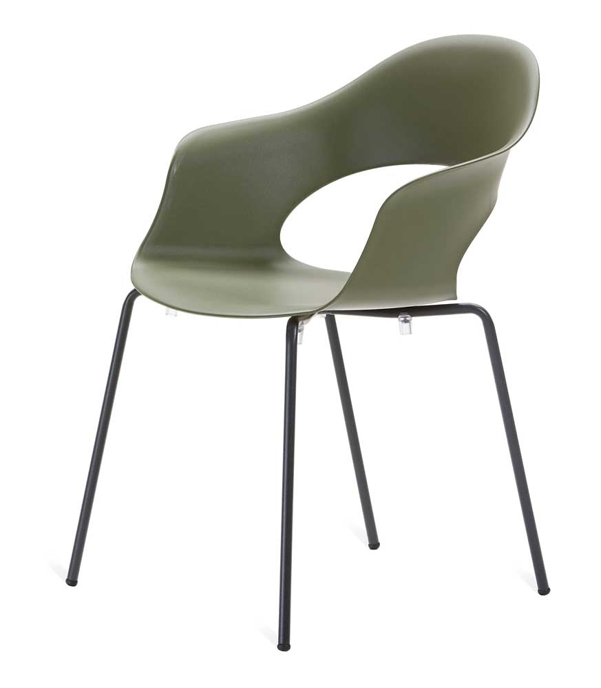 Gartenstuhl stapelbar Luna Anthrazit/Grün Outdoor Stuhl