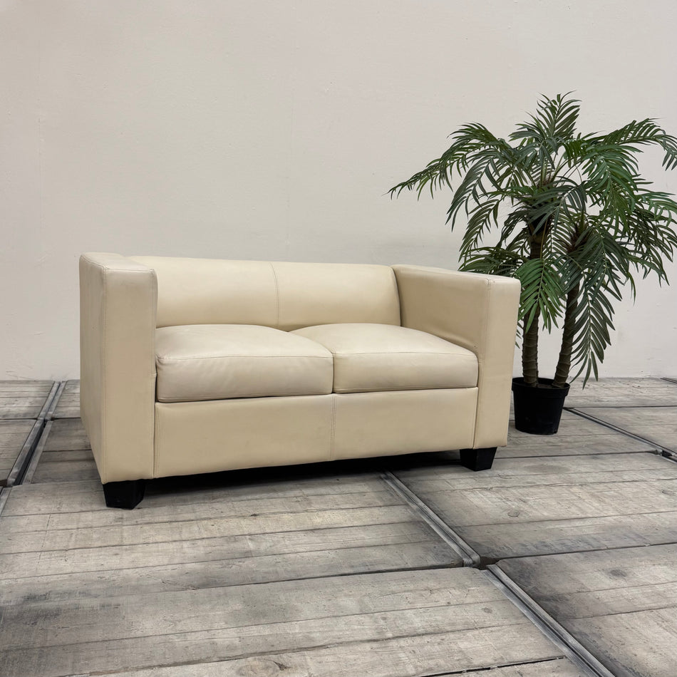 Heute Wohnen Lille Sofa creme Kunstleder 2 Sitzer Couch Gebraucht