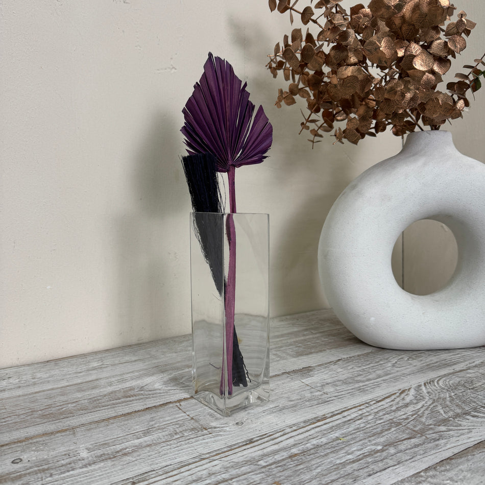 Vase Eckig Transparent breit