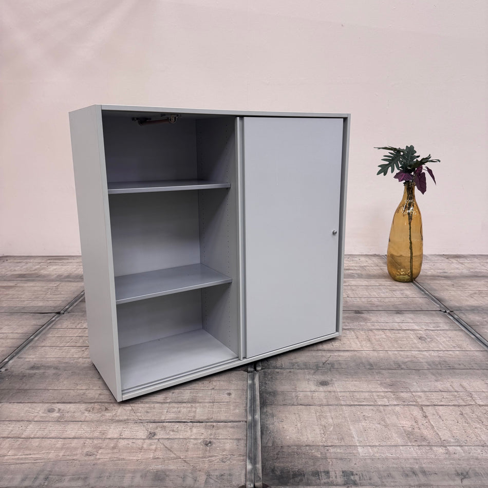 Planmöbel Sideboard 120cm 2OH Grau Büro Schrank gebraucht