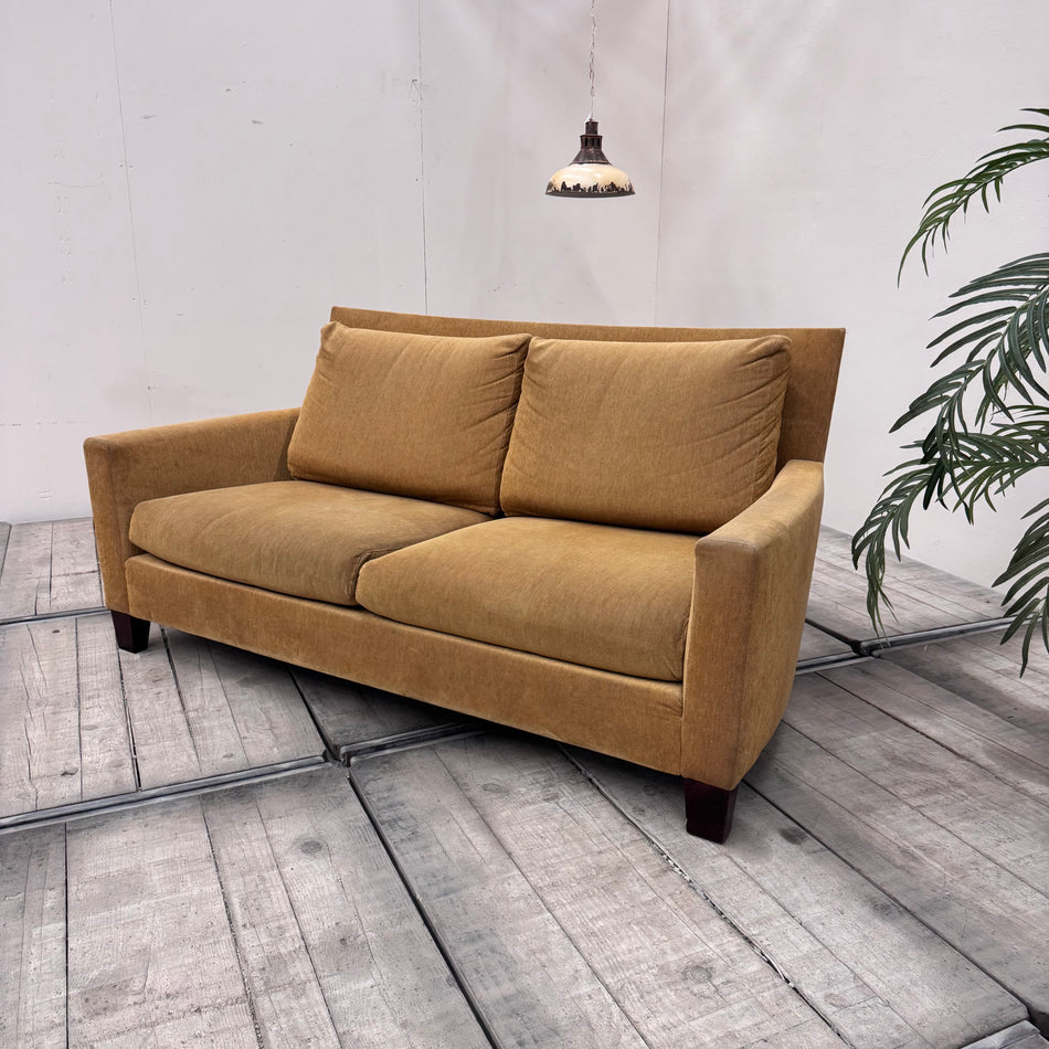 Design 2-Sitzer Sofa Klassisch Senfgelb Schlosshotel Couch