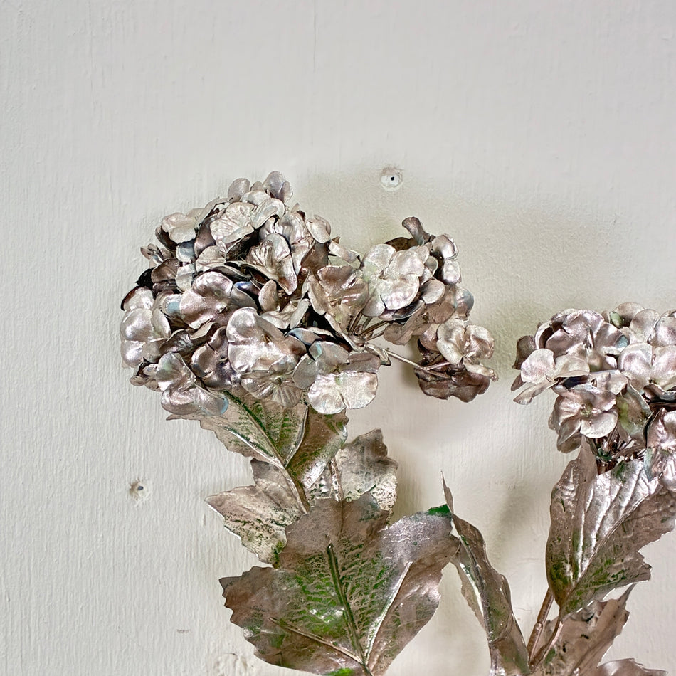 Kunstblume Vibirnum Champagner 70cm Kunstpflanze Silber Dekozweig Deko