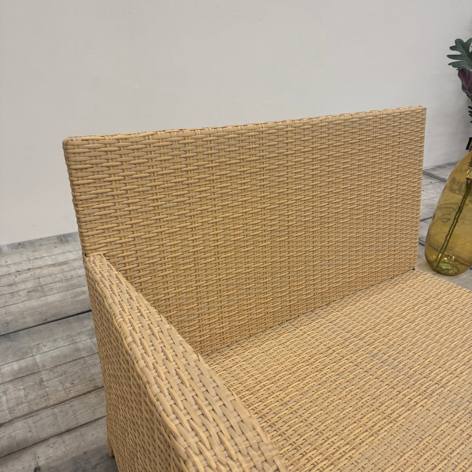 Outdoor Rattan Sofa 2 Sitzer L Hell Outdoor Gebraucht