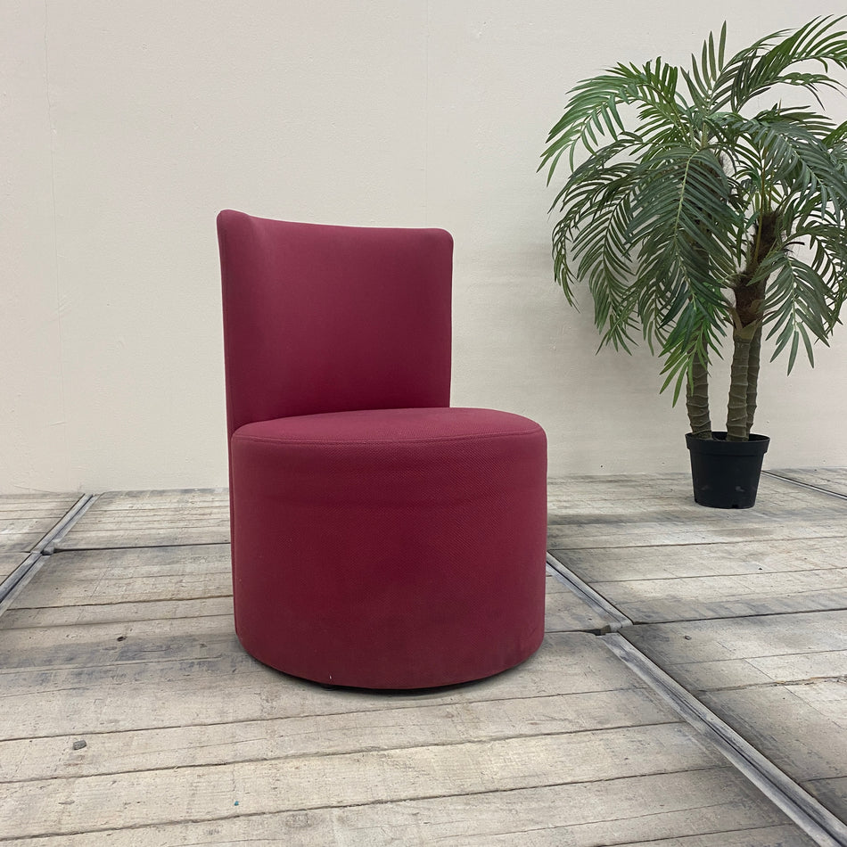 Loungesessel Bordeauxrot gepolstert Design Sessel Gebraucht