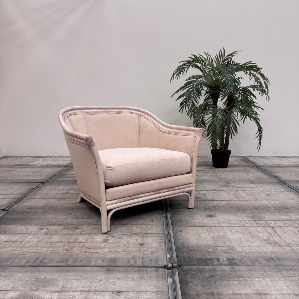 Eleganter Vintage Sessel Creme Beige Loungesessel aus Villen-Bestand Gebraucht