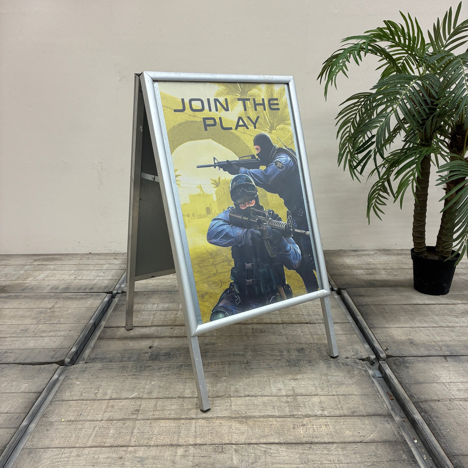 Kundenstopper Plakatständer Gehwegaufsteller Aluminium Gebraucht