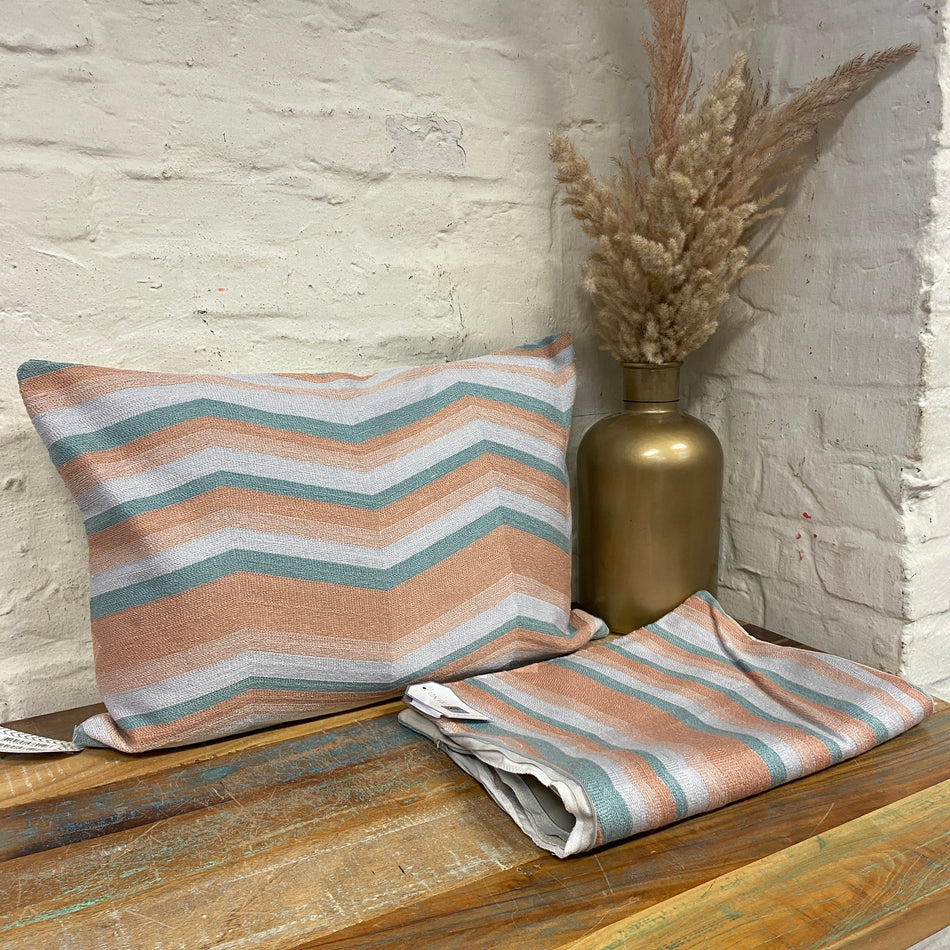 Dutch Decor Kissenbezug Fien orange blau 40x60