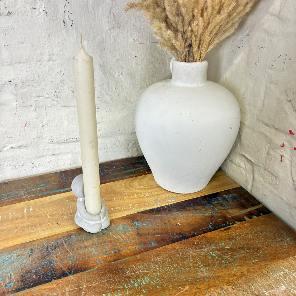 Kerzenhalter Hug grau Zement 8cm