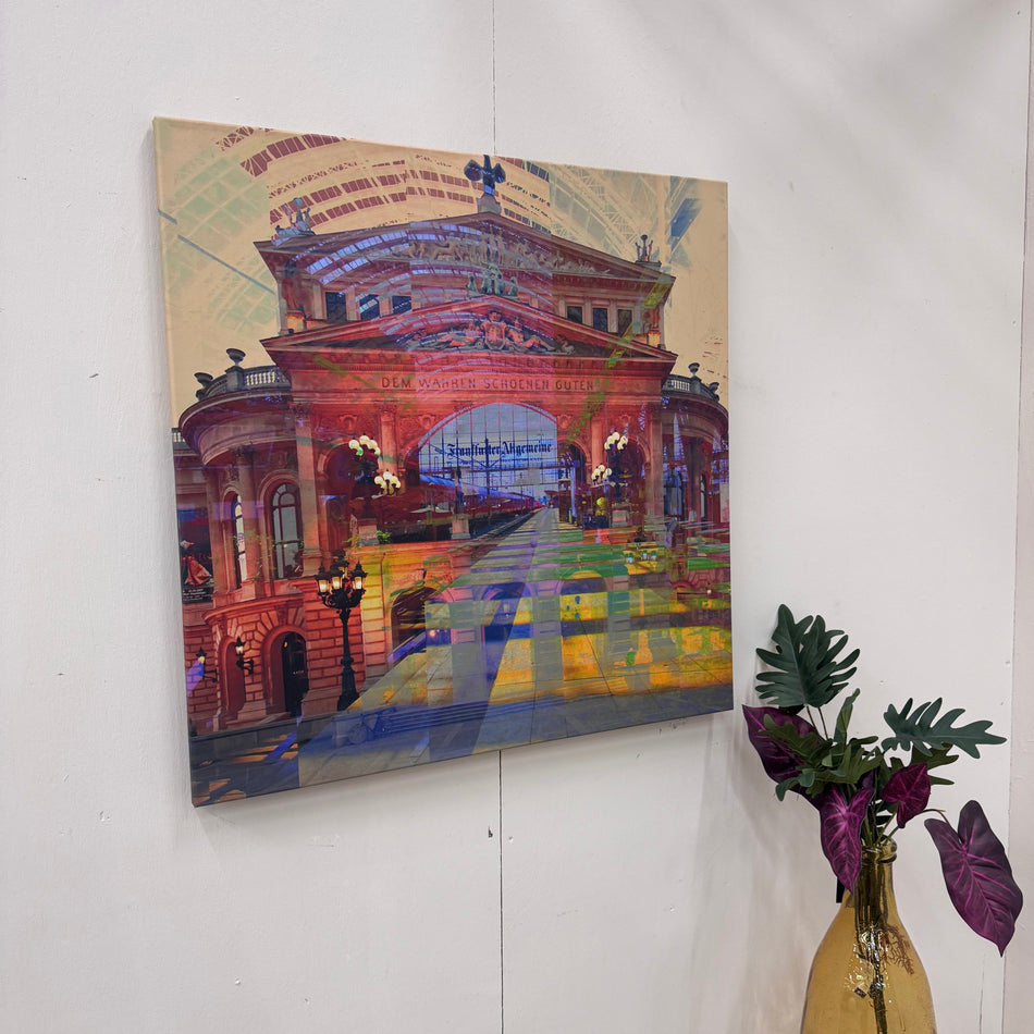 Wandbild 90x90 - Alte Oper Frankfurt - Fotodruck auf Leinwand Gebraucht