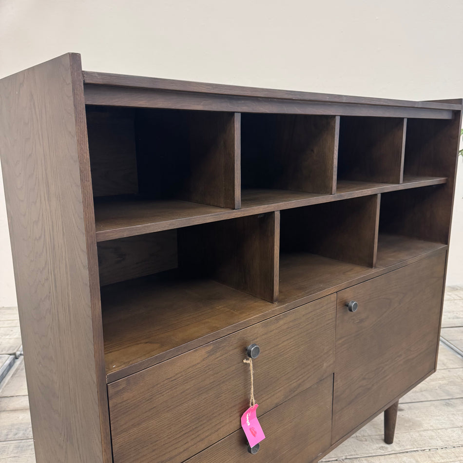 Oh My Highboard Kommode Eiche Dunkel Retro Mid-Century Massiv Holz