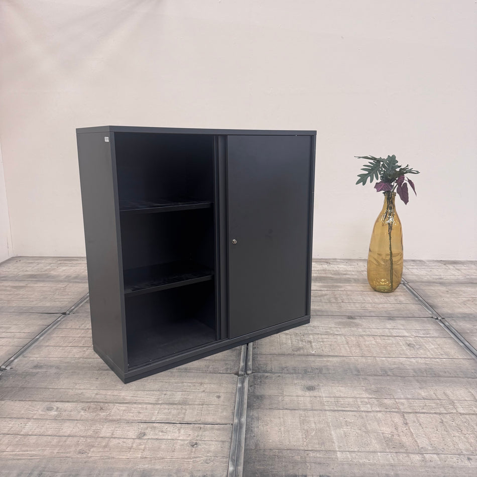 Planmöbel Highboard 120cm 3OH Anthrazit Büro Schrank gebraucht