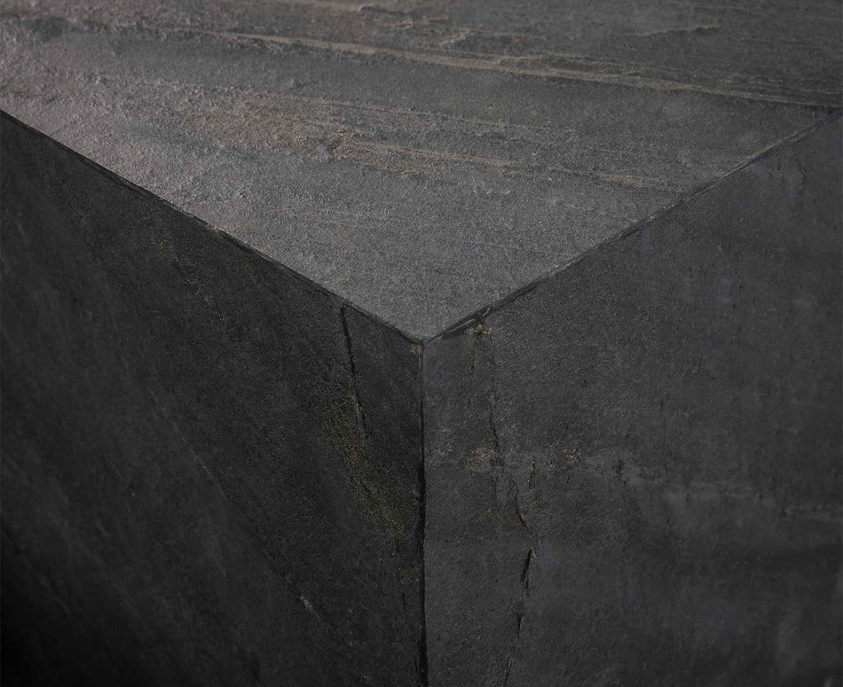 Blox Slate Couchtisch groß Schier / Akazienholz Massiv