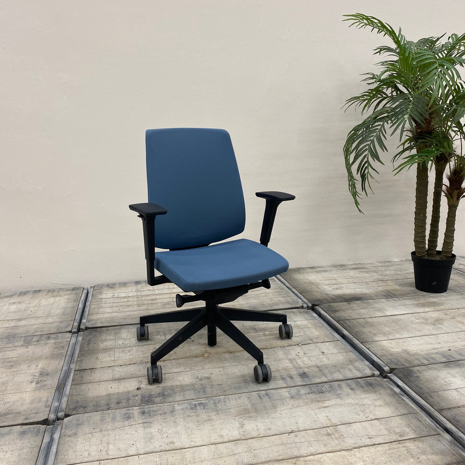 Profim Bürostuhl Blau Stoff Ergonomisch Bürodrehstuhl Stuhl Gebraucht