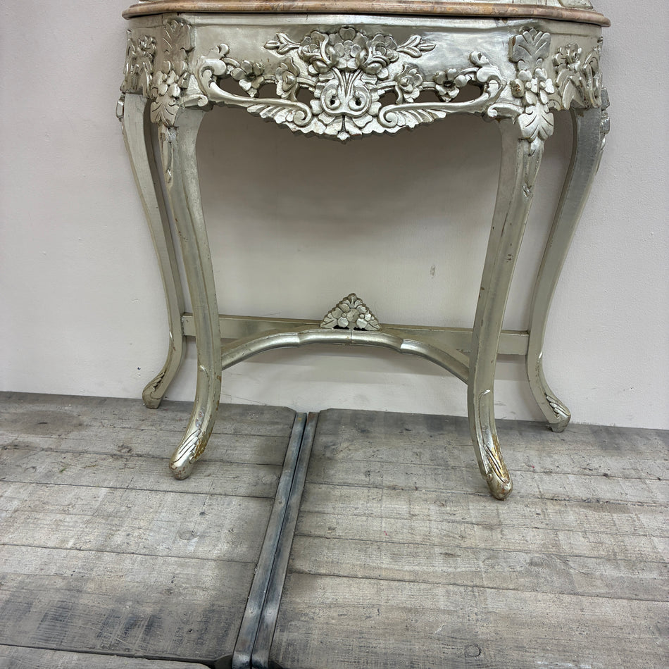 Vintage Spiegelkonsole im französischen Barockstil Marmor Tisch Antiquität
