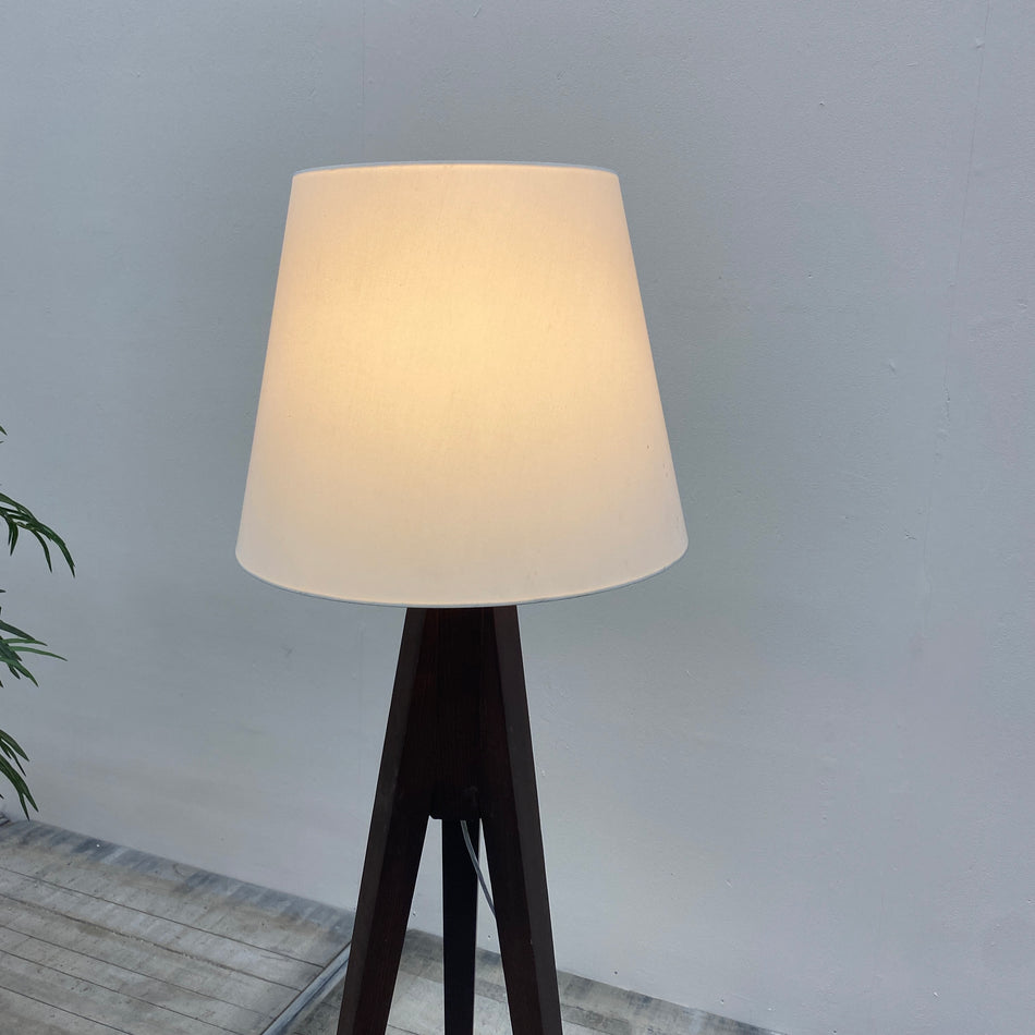 Stehlampe braun schwarz Holz Metall Lampe gebraucht