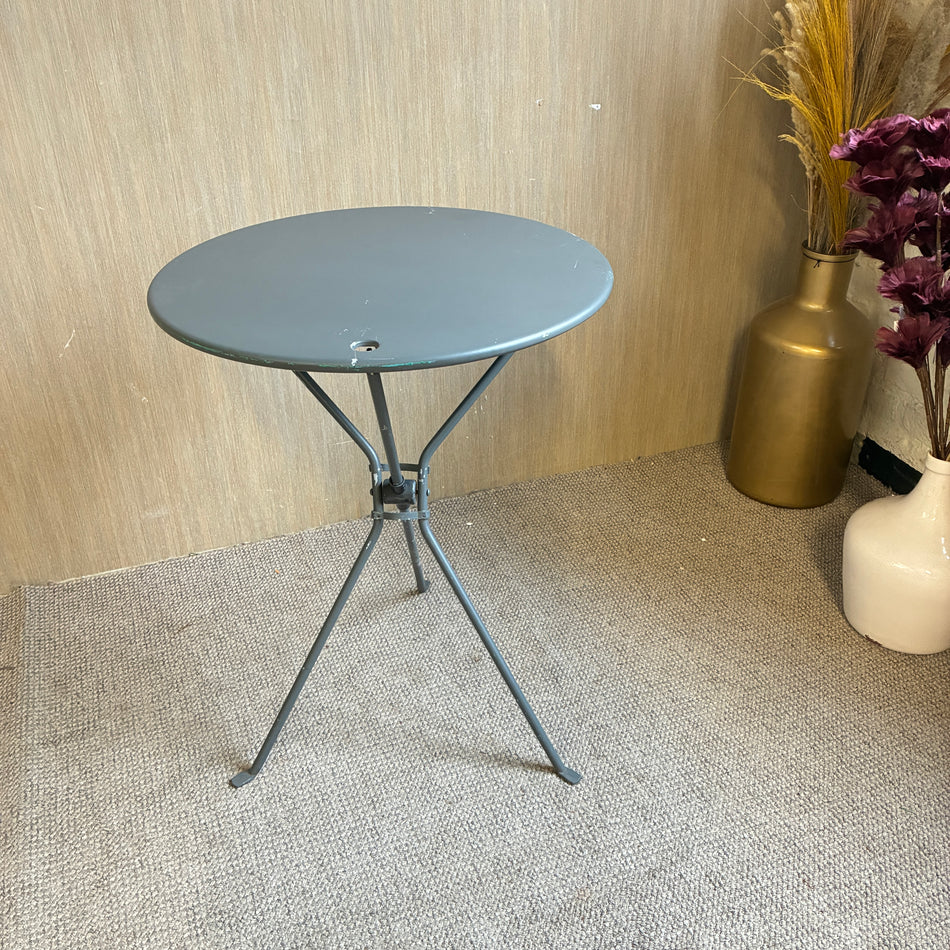 Zanotta 630 Cumano runder Metall Bistrotisch grau klappbar gebraucht