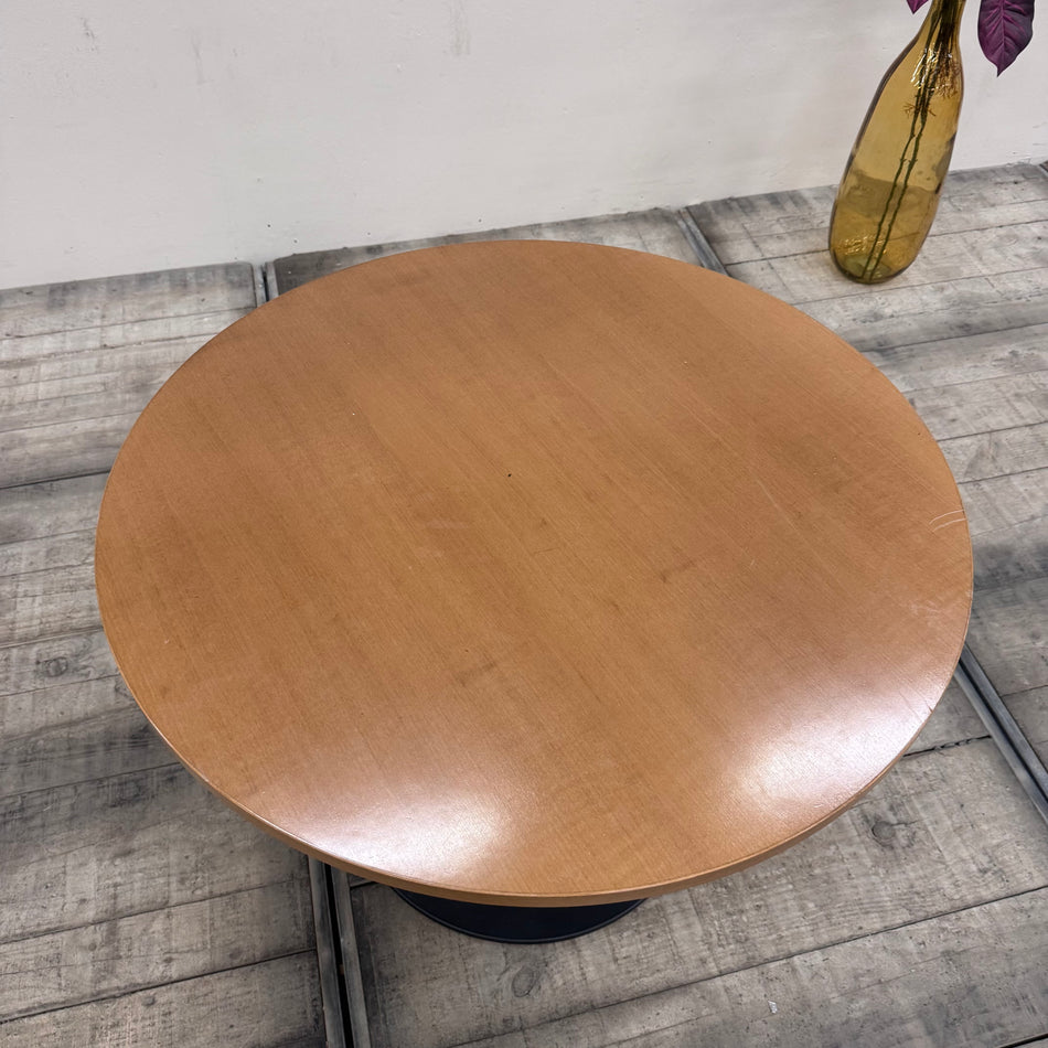 Runder Tisch braun Holz 100cm Bürotisch Gebraucht