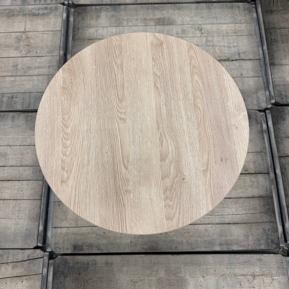 Bistrotisch Rund Hell Schwarz Holz Metall Tisch Gebraucht