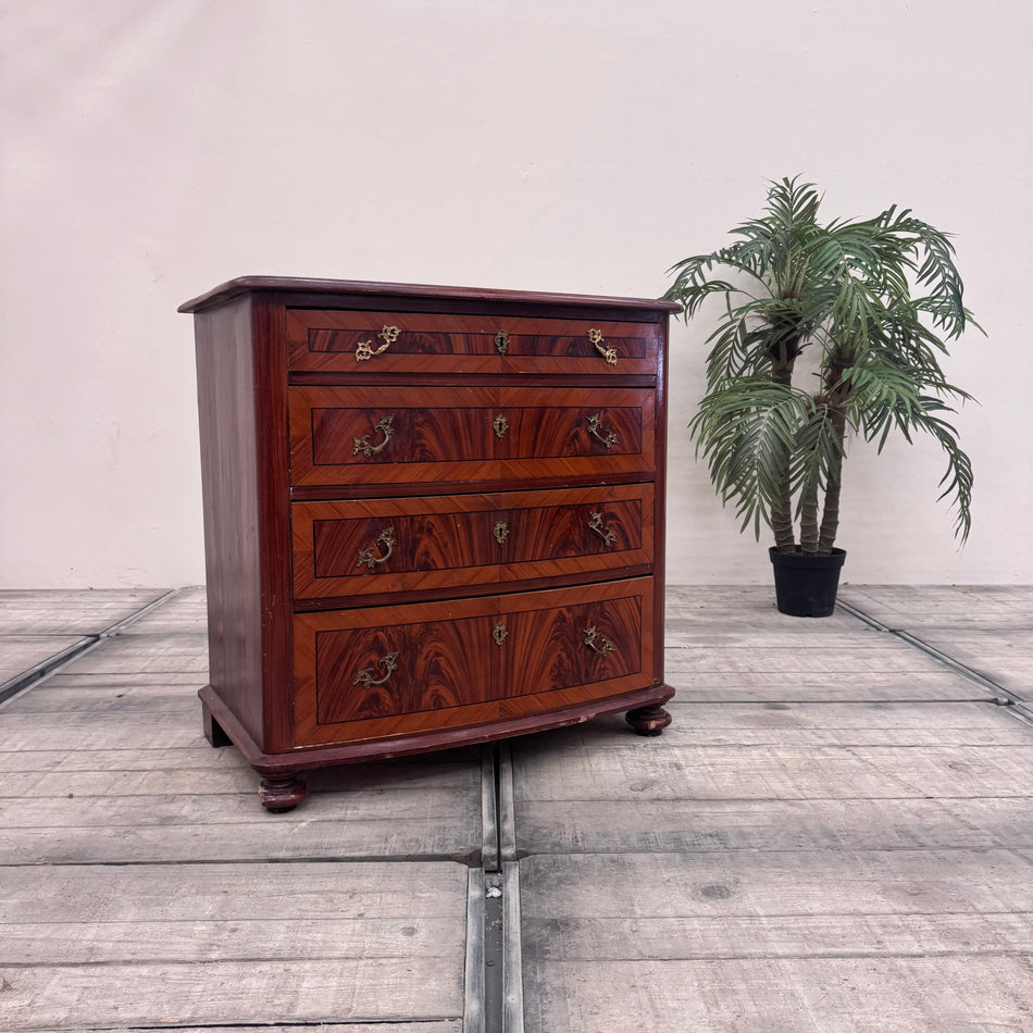 Antike Kommode Palisander Intarsien Schubladen Vintage Schrank Gebraucht