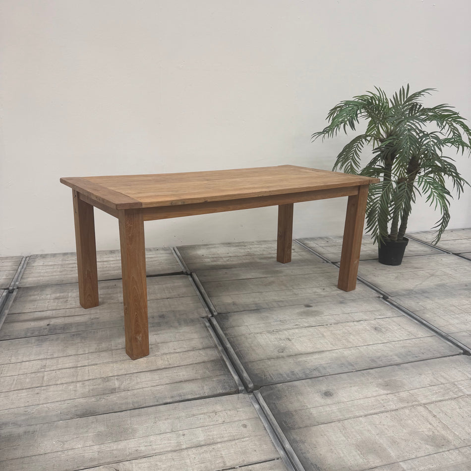 Esstisch Teak Massivholz 180x90 Rustikal Landhaus Küchentisch Kolonialstil Vintage