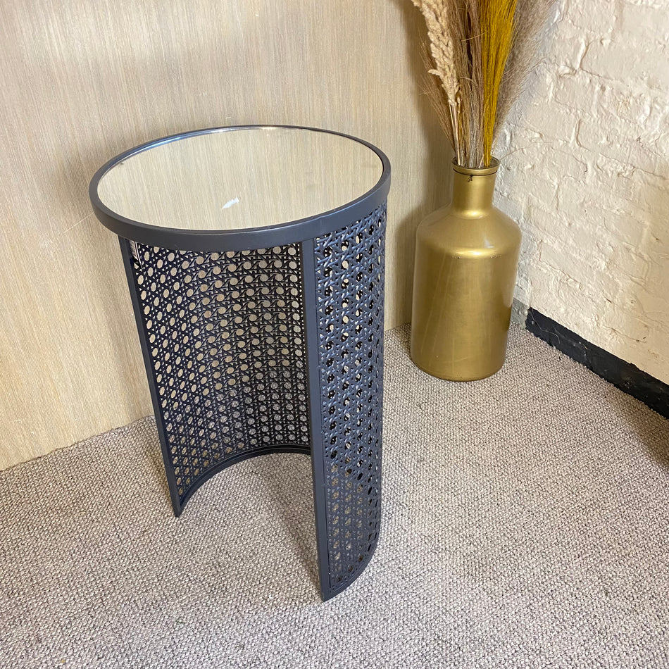 PTMD Beistelltisch Jinda mit Spiegel anthrazit Metall 70cm