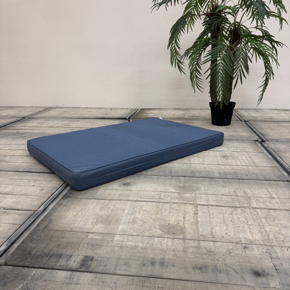 Outdoor Sitzkissen Madison Blau 120x80 Wetterfest Gartenkissen Neu Überproduktion