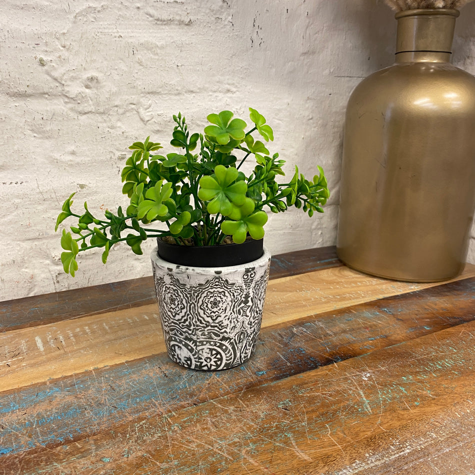 PTMD Beire S Blumentopf schwarz weiß Übertopf klein 10cm