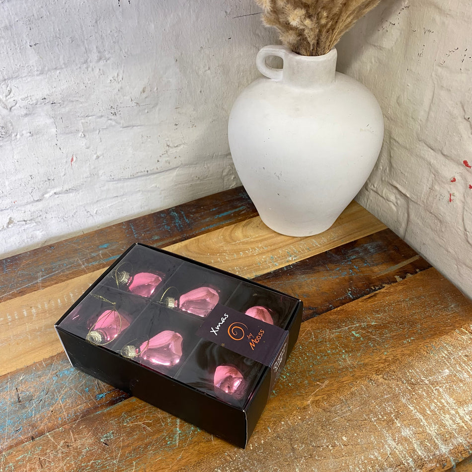 Xmas by Moos Weihnachtskugeln rosa 6cm 6 Stück