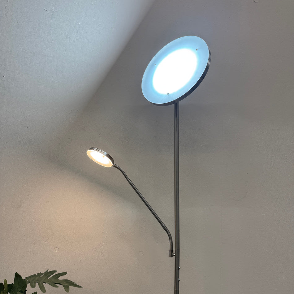Fischer & Honsel LED Deckenfluter Stehlampe mit Leselampe Lampe Gebraucht