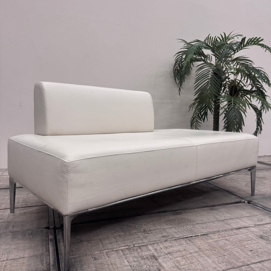 Walter Knoll Couch Weiß Leder Designklassiker 2 Sitzer Sofa Gebraucht