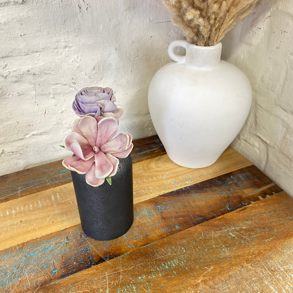 Vase Ted schwarz Glas 13cm