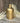 Stilvolle Vase Flasche matt transparent golden Dekoration