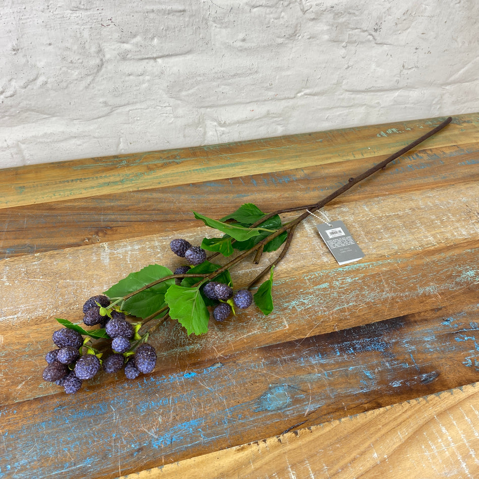 Parlane Künstlicher Zweig Maulbeere blau 70cm Deko