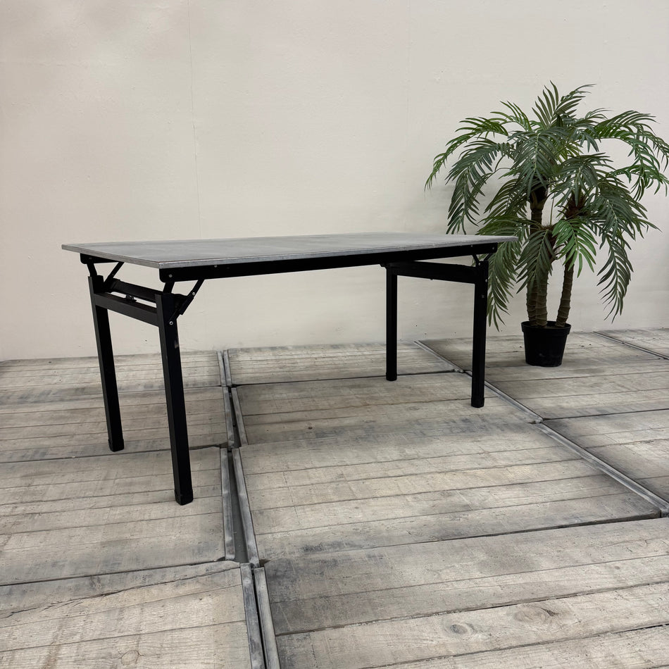 Klapptisch Schwarz Metall Tisch 150x75 Event Gebraucht