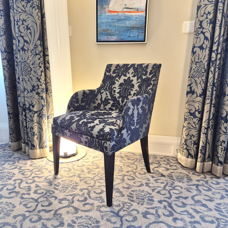Stuhl blau Luxus Polsterstuhl Atlantic Hotel Hamburg - gebraucht